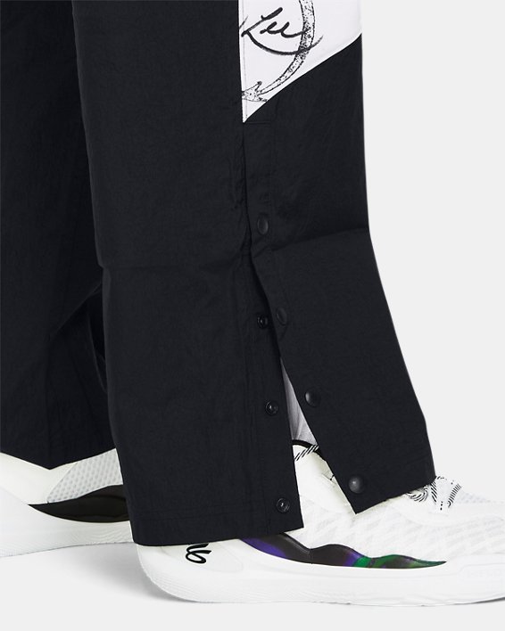 Men's Curry x Bruce Lee Lunar New Year 'Wind' Crinkle Pants in Black image number 3